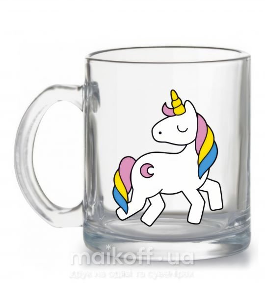 Чашка скляна Unicorn Прозорий фото