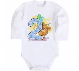 Детский боди 2 рочки Белый фото