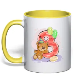 Чашка з кольоровою ручкою