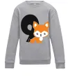 Дитячий світшот 9 рочків лисиця Сірий меланж Дитячий світшот 9 рочків лисиця Сірий меланж фото
