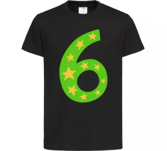 Детская футболка 6 років зірочки Черный фото