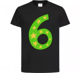 Детская футболка 6 років зірочки Черный фото