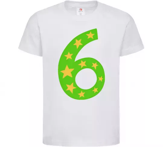Детская футболка 6 років зірочки Белый фото