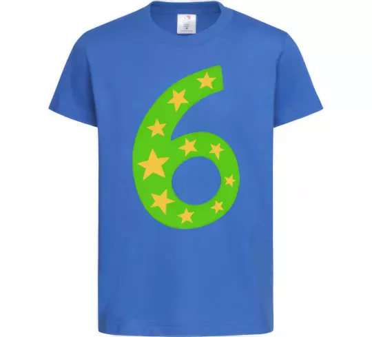 Детская футболка 6 років зірочки Ярко-синий фото