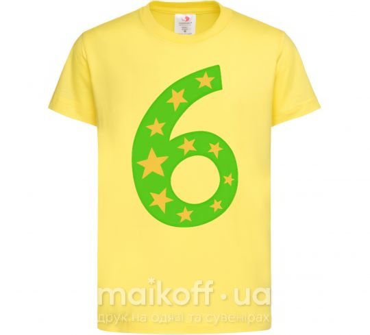 Детская футболка 6 лет звездочки Лимонный фото