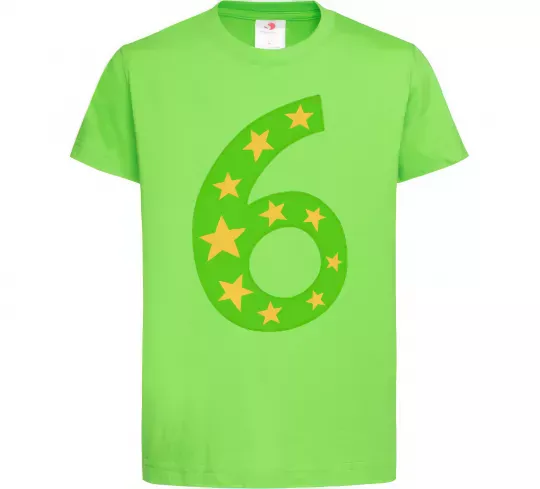 Детская футболка 6 років зірочки Лаймовый фото