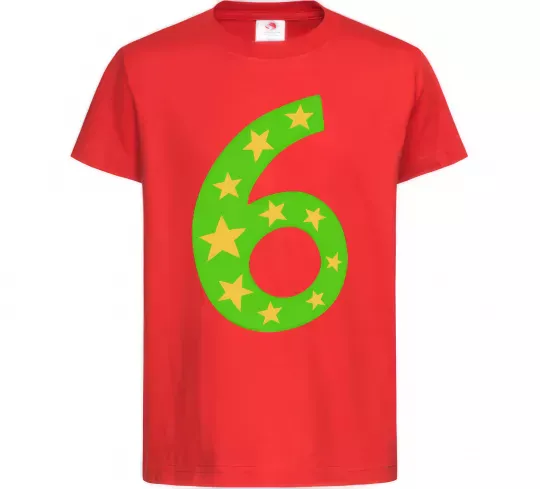 Детская футболка 6 років зірочки Красный фото