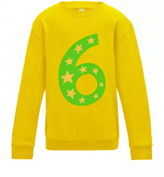 Детский Свитшот 6 років зірочки Солнечно желтый фото