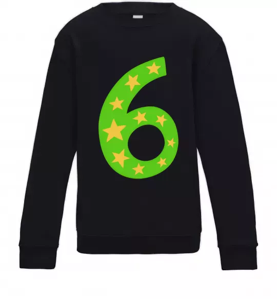Детский Свитшот 6 років зірочки Черный фото