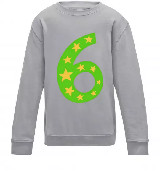 Детский Свитшот 6 років зірочки Серый меланж фото