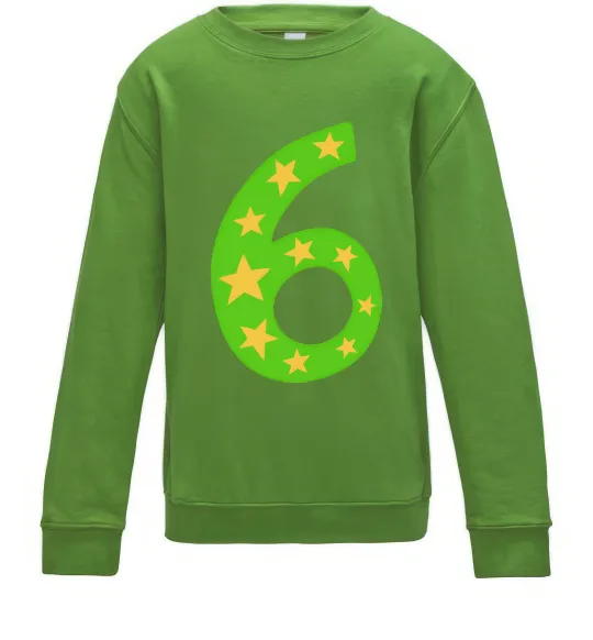 Детский Свитшот 6 років зірочки Лаймовый фото