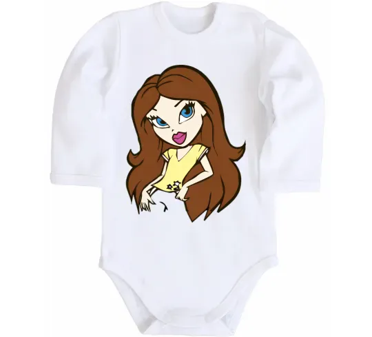 Дитячий бодік Барби Братц Білий фото