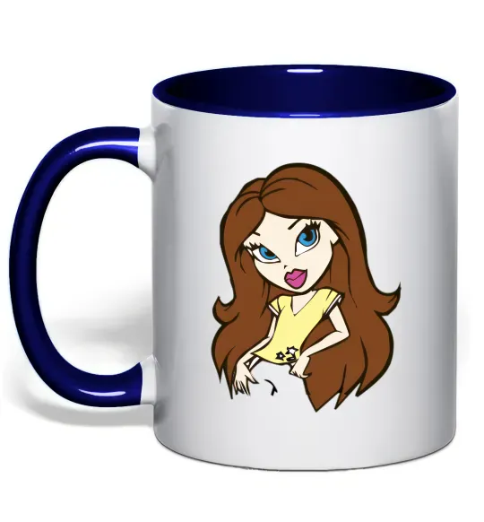 Чашка с цветной ручкой Барби Братц Глубокий темно-синий фото