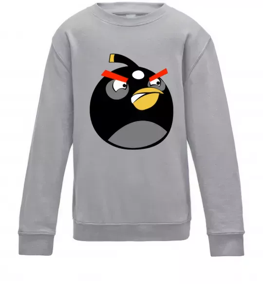 Детский Свитшот Angry Bomb Серый меланж фото