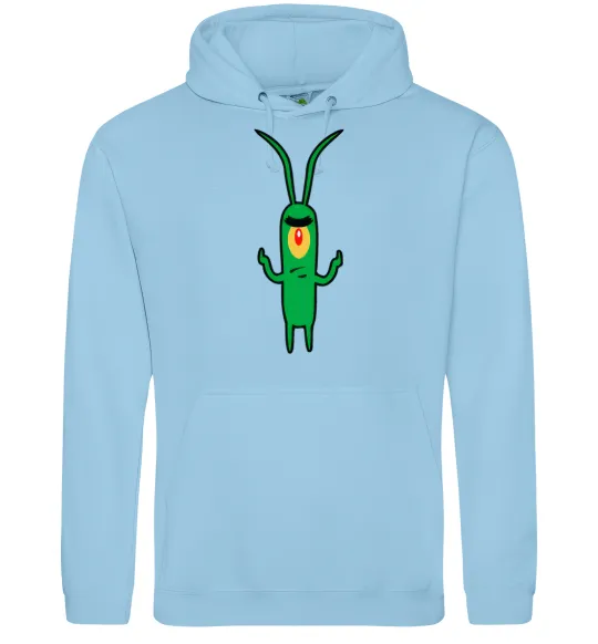 Мужская толстовка (худи) Планктон Голубой фото