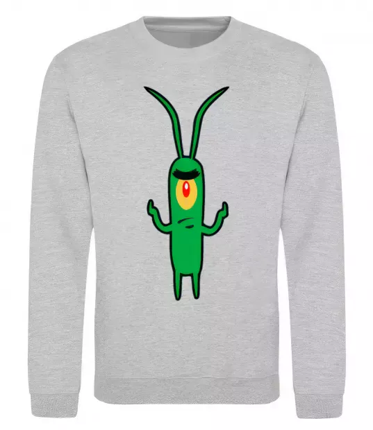 Світшот Планктон Сірий меланж фото