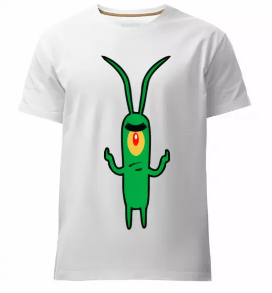 Мужская премиум футболка Планктон Белый фото