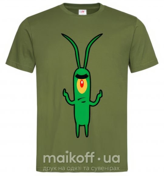 Мужская футболка Планктон Оливковый фото