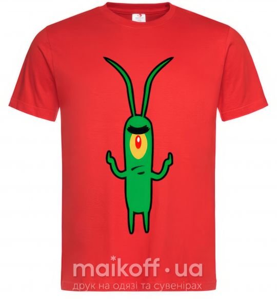 Мужская футболка Планктон Красный фото