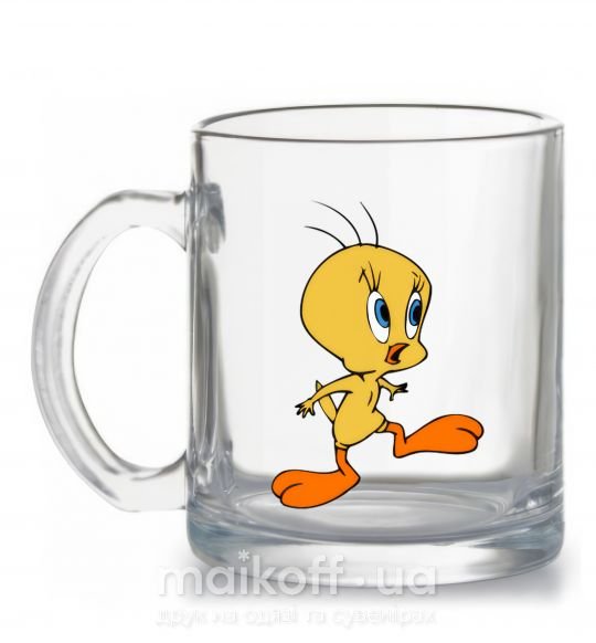 Чашка стеклянная Tweety Прозрачный фото