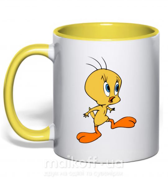 Чашка з кольоровою ручкою Tweety Сонячно жовтий фото
