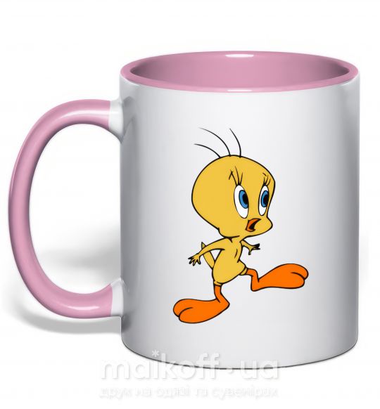 Чашка с цветной ручкой Tweety Нежно розовый фото