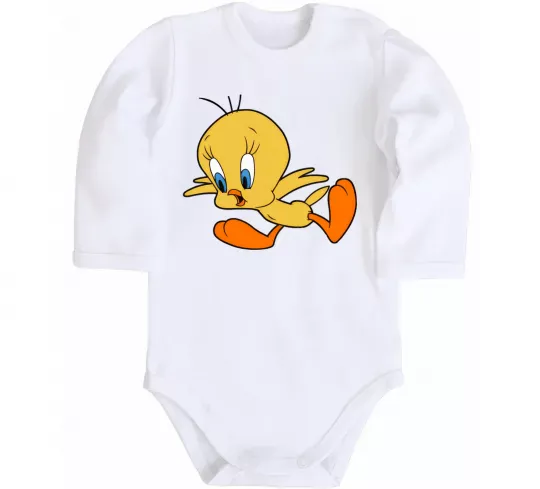 Дитячий бодік Shocked Tweety Білий фото