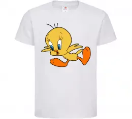 Дитяча футболка Shocked Tweety Білий фото