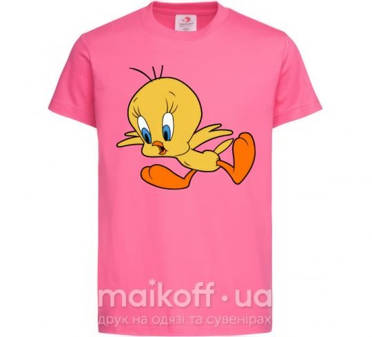 Дитяча футболка Shocked Tweety Яскраво-рожевий фото