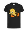 Дитяча футболка Shocked Tweety Чорний фото