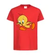 Дитяча футболка Shocked Tweety Червоний фото