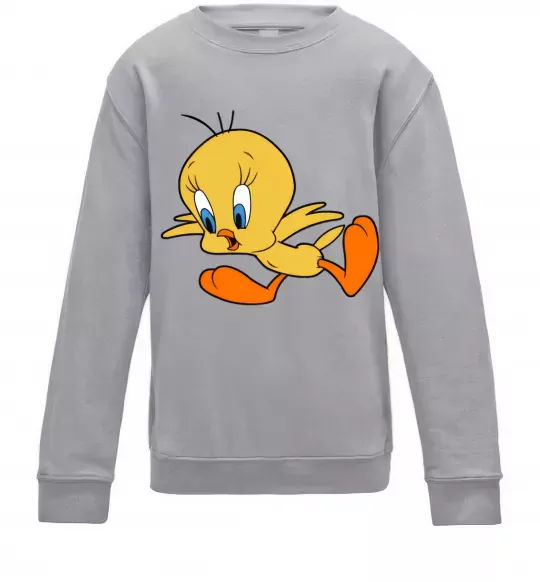Дитячий світшот Shocked Tweety Сірий меланж фото