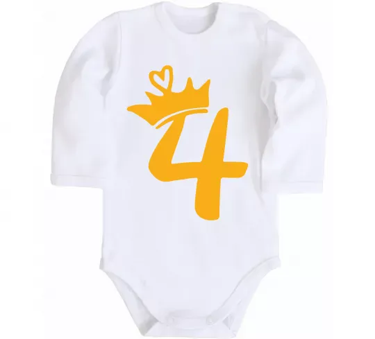 Детский боди 4 crown Белый фото