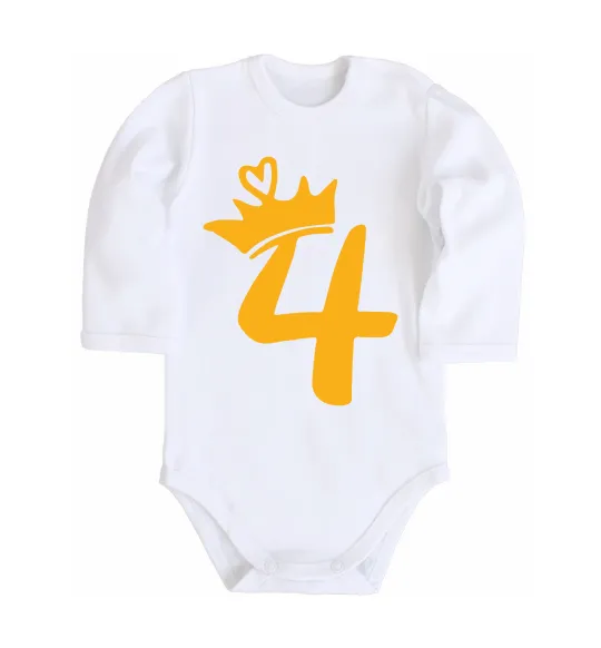 Детский боди 4 crown Белый фото
