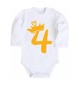 Детский боди 4 crown Белый фото