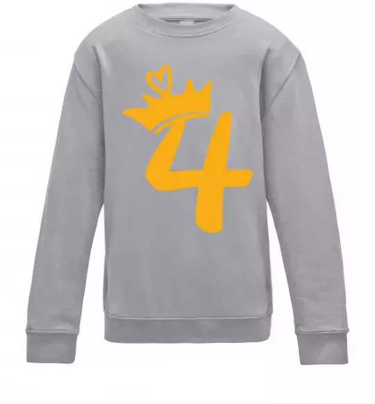 Дитячий світшот 4 crown Сірий меланж фото