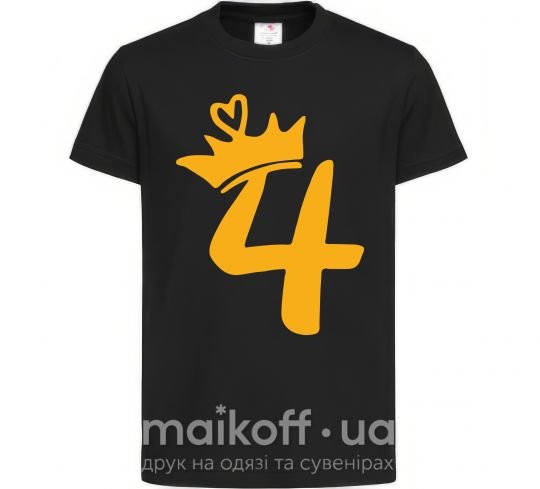 Детская футболка 4 crown Черный фото