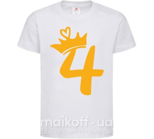 Детская футболка 4 crown Белый фото
