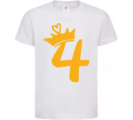 Детская футболка 4 crown Белый фото