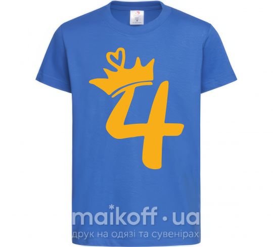 Детская футболка 4 crown Ярко-синий фото