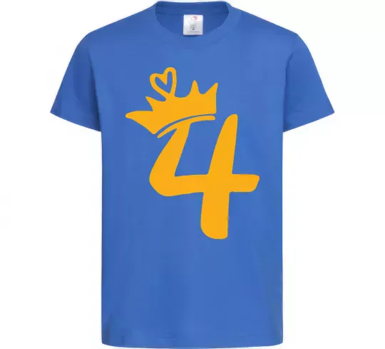 Детская футболка 4 crown Ярко-синий фото