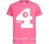 Дитяча футболка Four цифра 4 Яскраво-рожевий фото