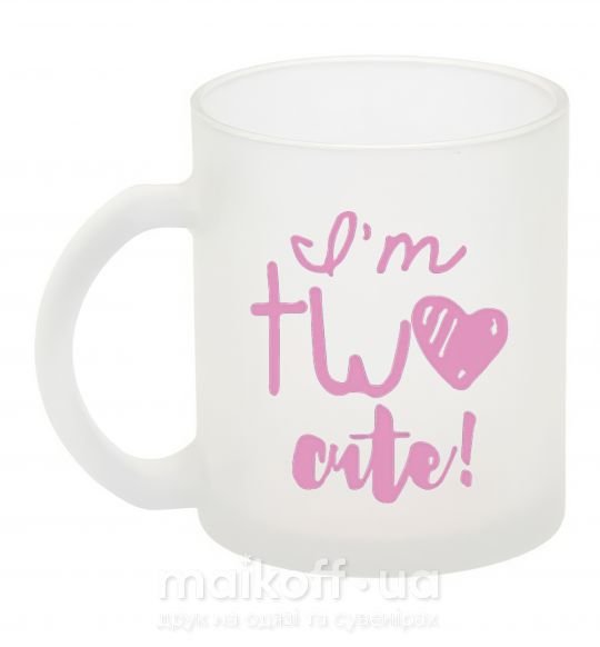 Чашка стеклянная I am two cute надпись Фроузен фото