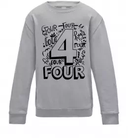 Дитячий світшот 4 - Four Сірий меланж фото