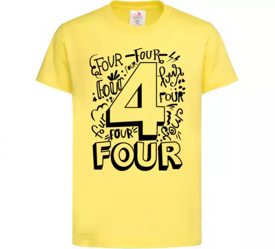 Детская футболка 4 - Four Лимонный фото