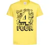Детская футболка 4 - Four Лимонный Детская футболка 4 - Four Лимонный фото