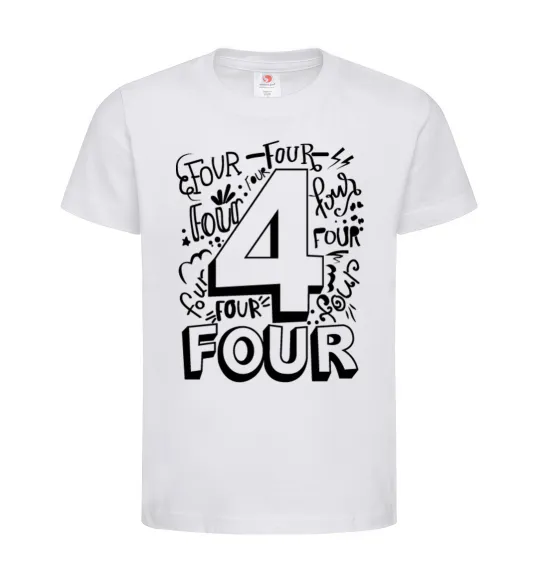 Дитяча футболка 4 - Four Білий фото