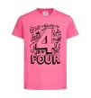 Дитяча футболка 4 - Four Яскраво-рожевий фото