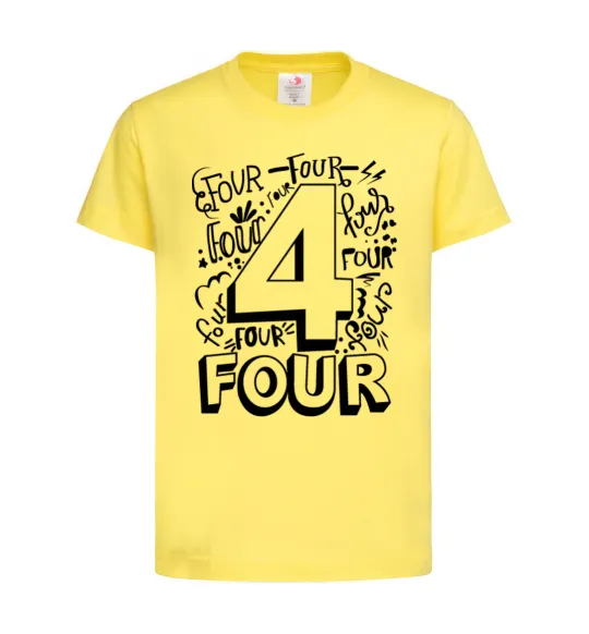 Дитяча футболка 4 - Four Лимонний фото