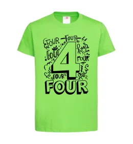 Детская футболка 4 - Four Лаймовый фото